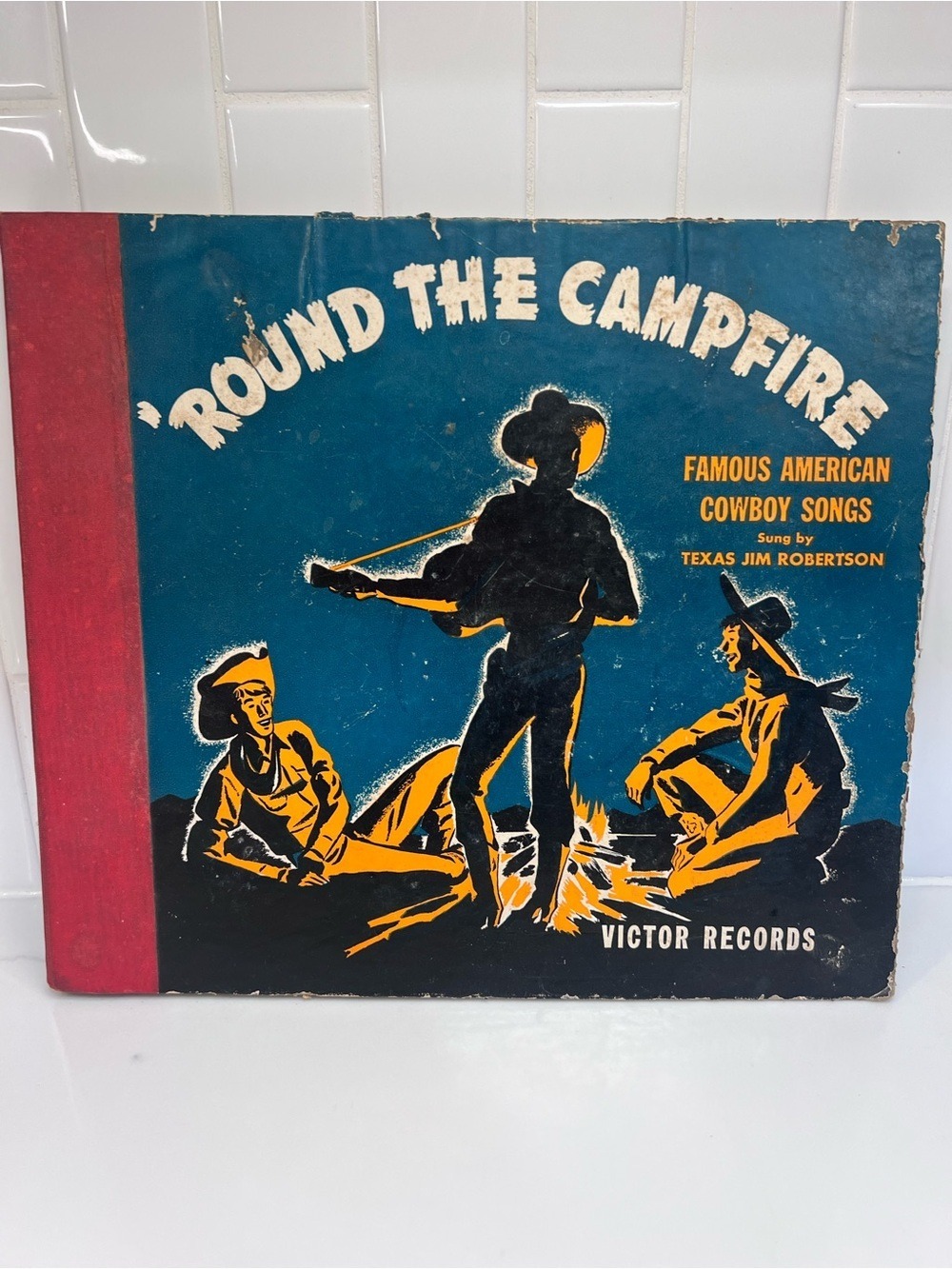 Vintage ’Round the Campfire 78 RPM Record Album Set Texas Jim Robertson Victor